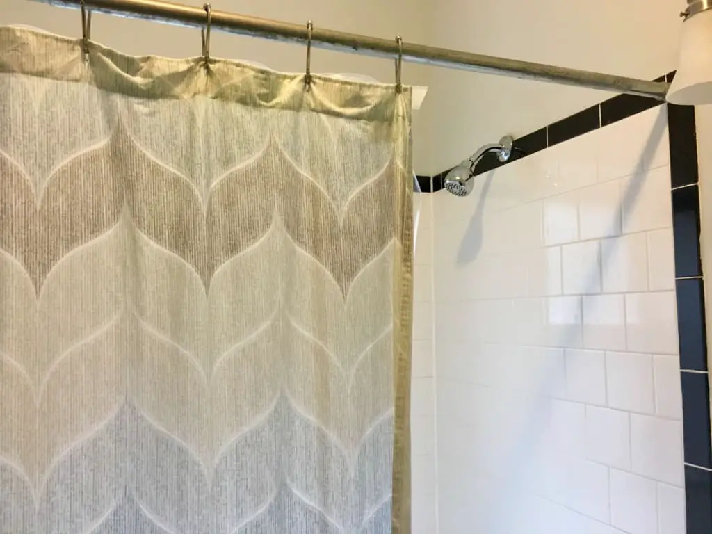 using shower liner for inside bathroom sink