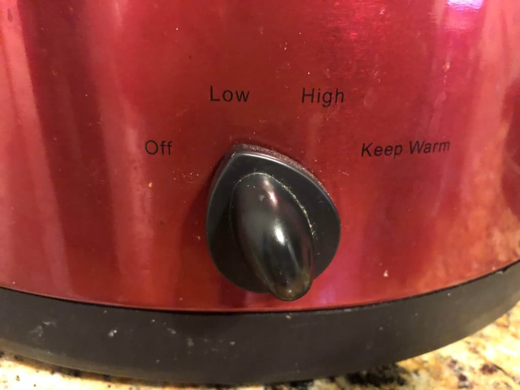 What temperature does a slow cooker cook at on low